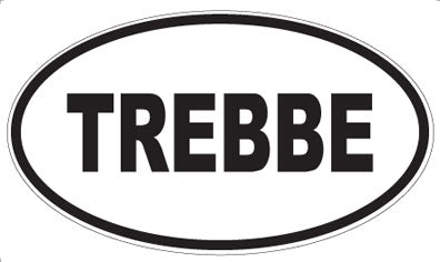 TREBBE - Oval Sticker