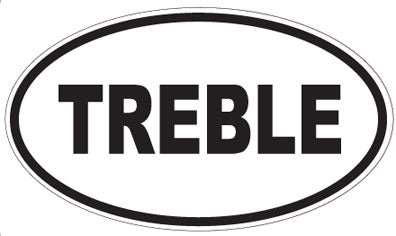 TREBLE - Oval Sticker