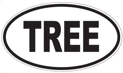 TREE - Oval Sticker