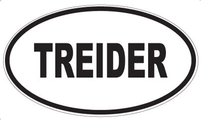 TREIDER - Oval Sticker