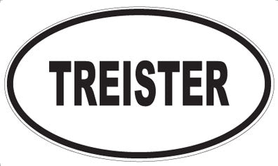 TREISTER - Oval Sticker