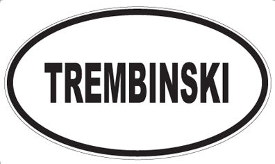 TREMBINSKI - Oval Sticker