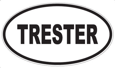 TRESTER - Oval Sticker