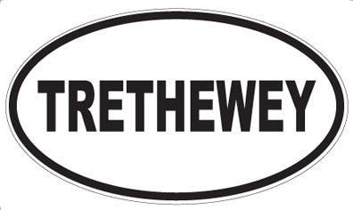TRETHEWEY - Oval Sticker