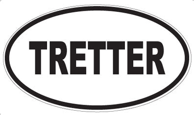 TRETTER - Oval Sticker