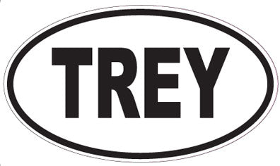 TREY - Oval Sticker