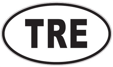 TRE - 3 Letter Initials Oval Magnet