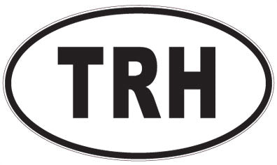 TRH - 3 Letter Initials Oval Magnet