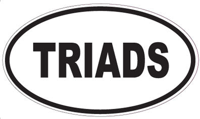 TRIADS - Oval Sticker