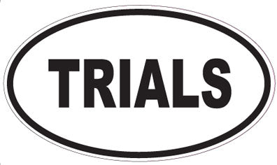 TRIALS - Oval Sticker