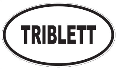 TRIBLETT - Oval Sticker