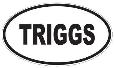 TRIGGS - Oval Sticker