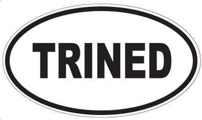 TRINED - Oval Sticker