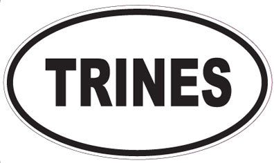 TRINES - Oval Sticker
