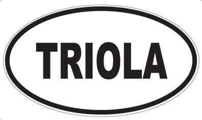 TRIOLA - Oval Sticker