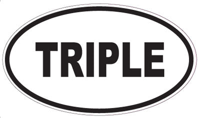 TRIPLE - Oval Sticker