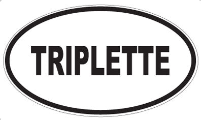 TRIPLETTE - Oval Sticker