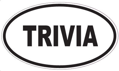 TRIVIA - Oval Sticker