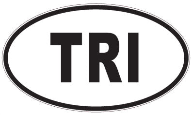 TRI - 3 Letter Initials Oval Magnet