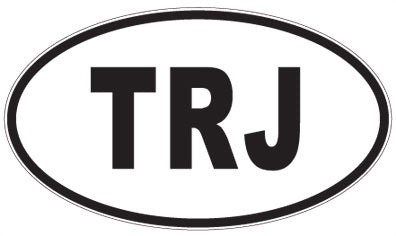 TRJ - 3 Letter Initials Oval Magnet