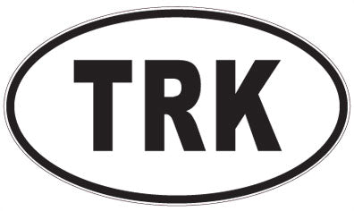 TRK - 3 Letter Initials Oval Magnet