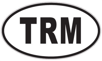 TRM - 3 Letter Initials Oval Magnet