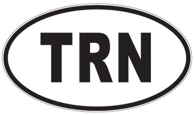 TRN - 3 Letter Initials Oval Magnet