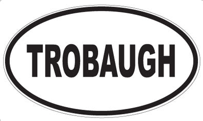 TROBAUGH - Oval Magnet
