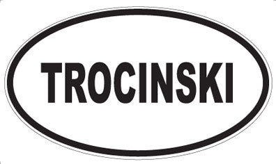 TROCINSKI - Oval Sticker