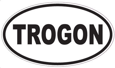 TROGON - Oval Sticker
