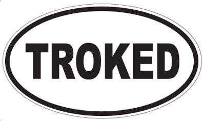 TROKED - Oval Sticker