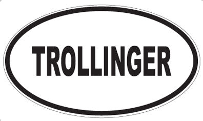 TROLLINGER - Oval Sticker
