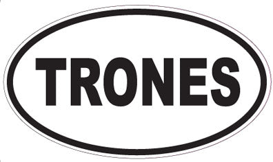 TRONES - Oval Sticker