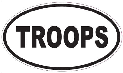 TROOPS - Oval Sticker