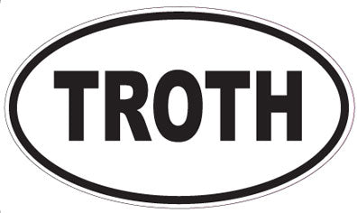 TROTH - Oval Sticker