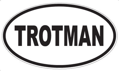 TROTMAN - Oval Magnet