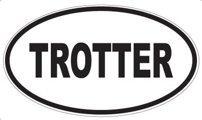 TROTTER - Oval Sticker