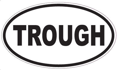 TROUGH - Oval Sticker
