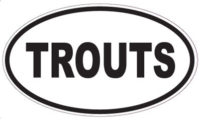 TROUTS - Oval Sticker