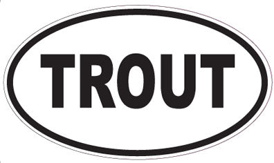 TROUT - Oval Magnet