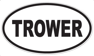TROWER - Oval Sticker