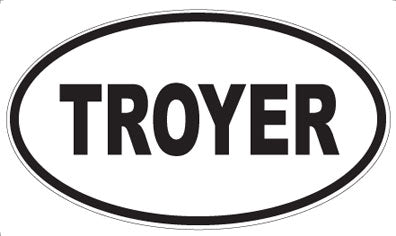 TROYER - Oval Sticker