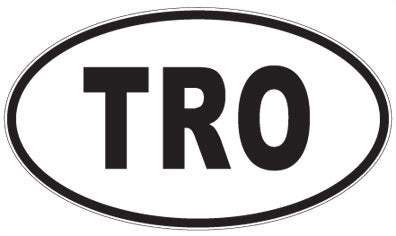 TRO - 3 Letter Initials Oval Magnet