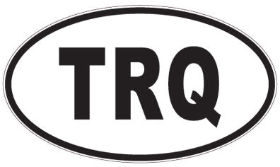 TRQ - 3 Letter Initials Oval Magnet