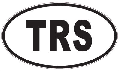 TRS - 3 Letter Initials Oval Magnet
