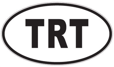 TRT - 3 Letter Initials Oval Magnet
