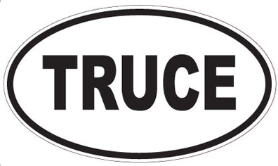 TRUCE - Oval Magnet