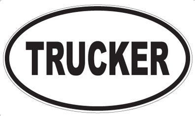 TRUCKER - Oval Sticker