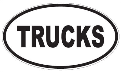 TRUCKS - Oval Magnet