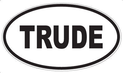 TRUDE - Oval Sticker
